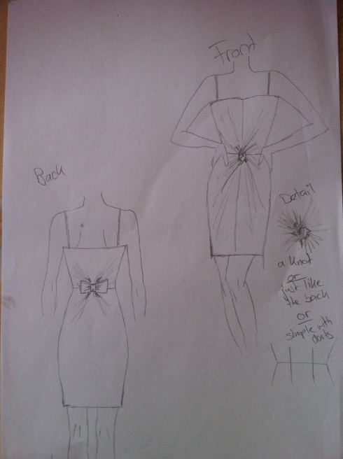 Entwurf Kleid Unternehmerball 2011